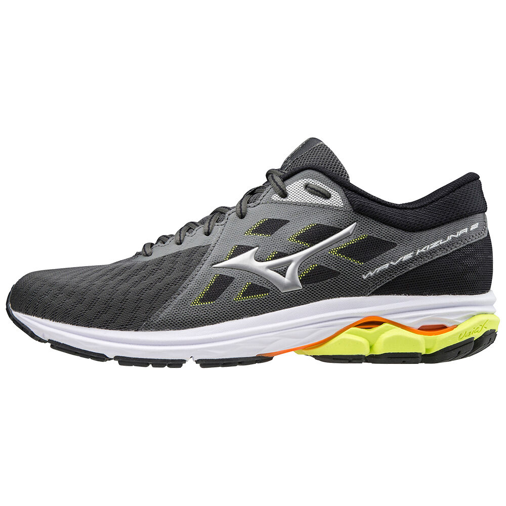 Zapatillas Running Mizuno Wave Kizuna 2 Hombre Gris/Plateadas/Amarillo Outlet QHEG-90178